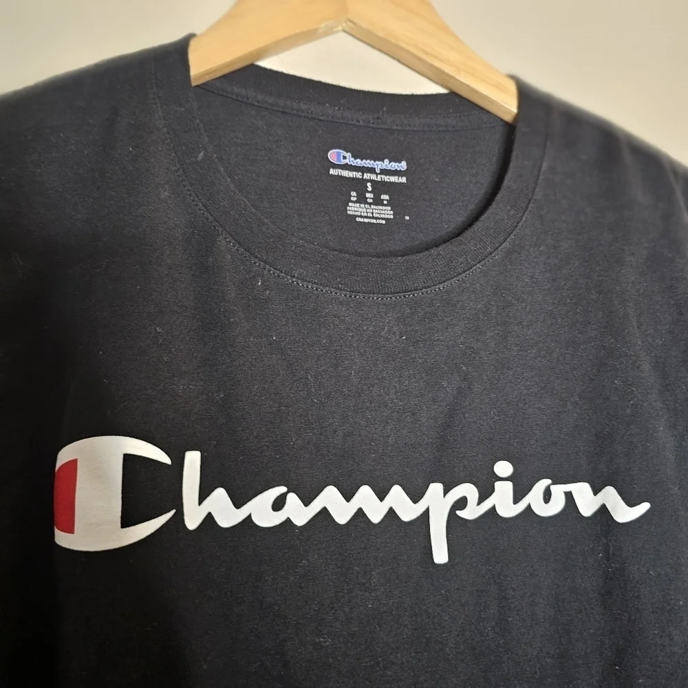 Champion Black Tee Shirt Size Small - Picture 5 of 5